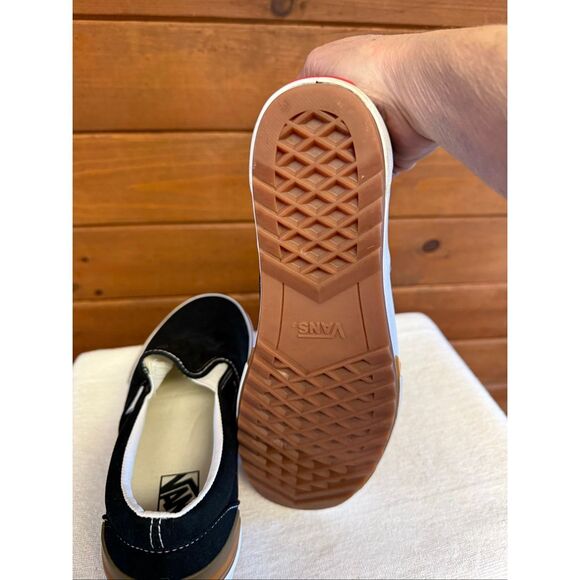 Vans Unisex Slip-On Stacked black, white, gum platform shoe Mens Sz 9 NWOB - Picture 4 of 8